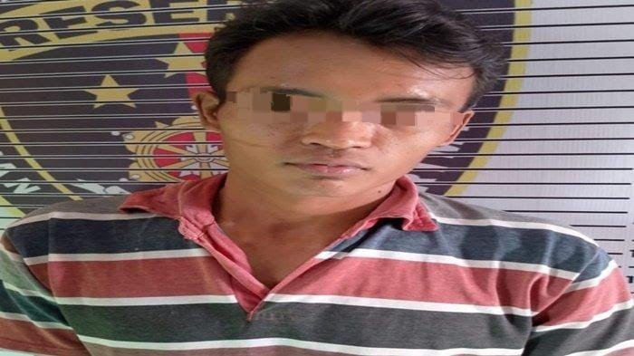 Terduga Pelaku pembacokan bernama Sabarudin terhadap istri hingga korban meninggal dunia. Foto dok Polres Lubuklinggau.