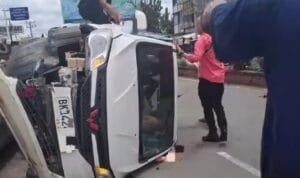 Kecelakaan di Lubuklinggau, IRT Pengemudi Wuling Meninggal Dunia. [rakyatsumsel.co.id/Penerbit PT Ali Putra Heri]