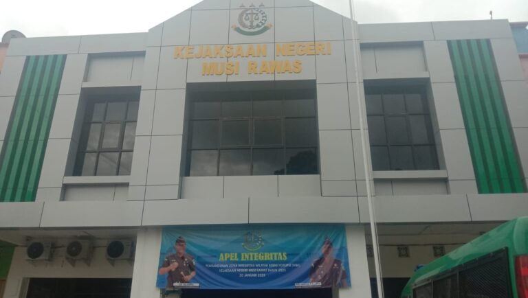 Kantor Kejaksaan Negeri (Kejari) Musi Rawas di Komplek Ruko Agropolitan Center Muara Beliti. Foto dok [rakyatsumsel.co.id/Penerbit PT ALI PUTRA HERI]